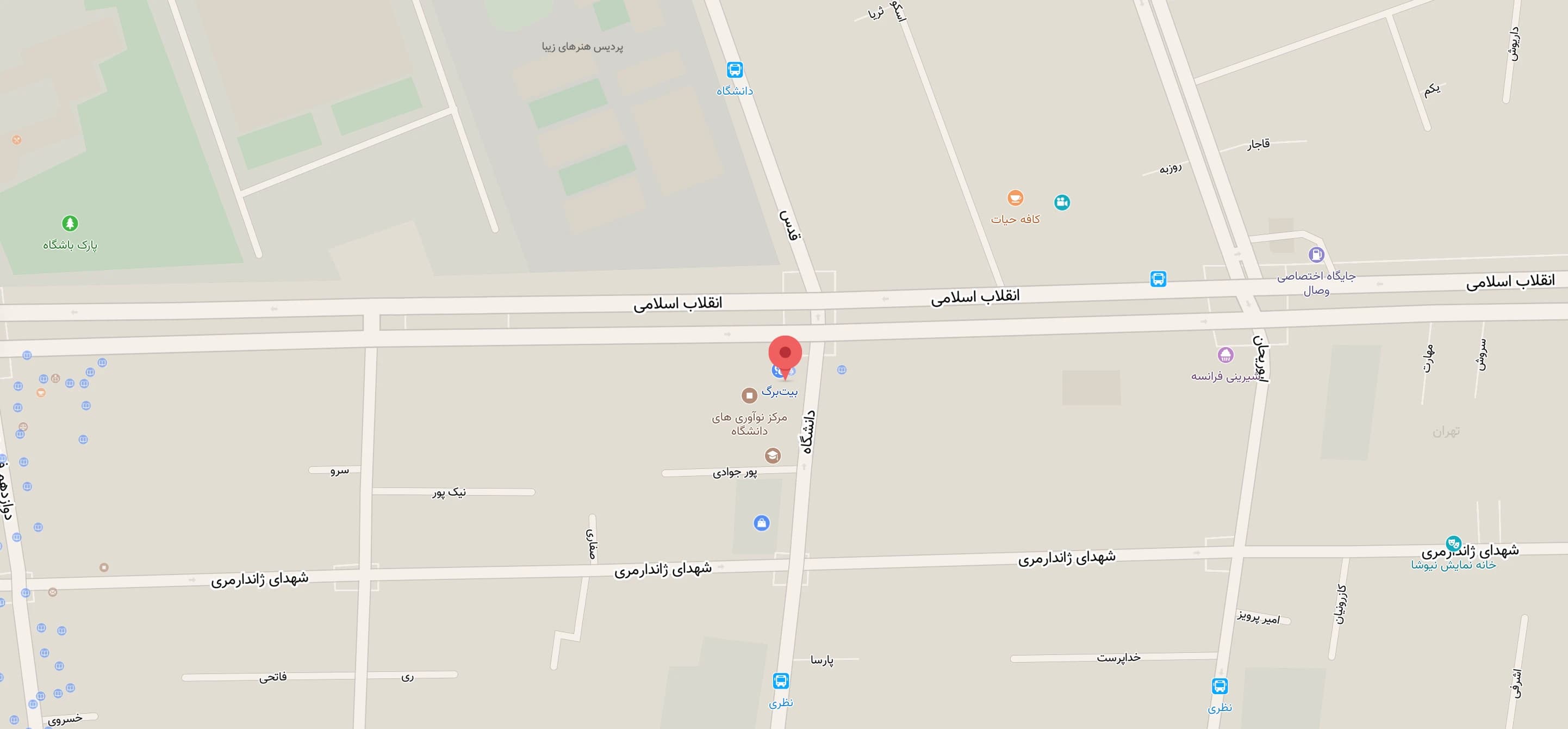 نقشه محل دفتر بیت‌برگ